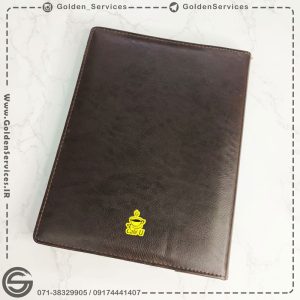 منو چرم قهوه ای تیره